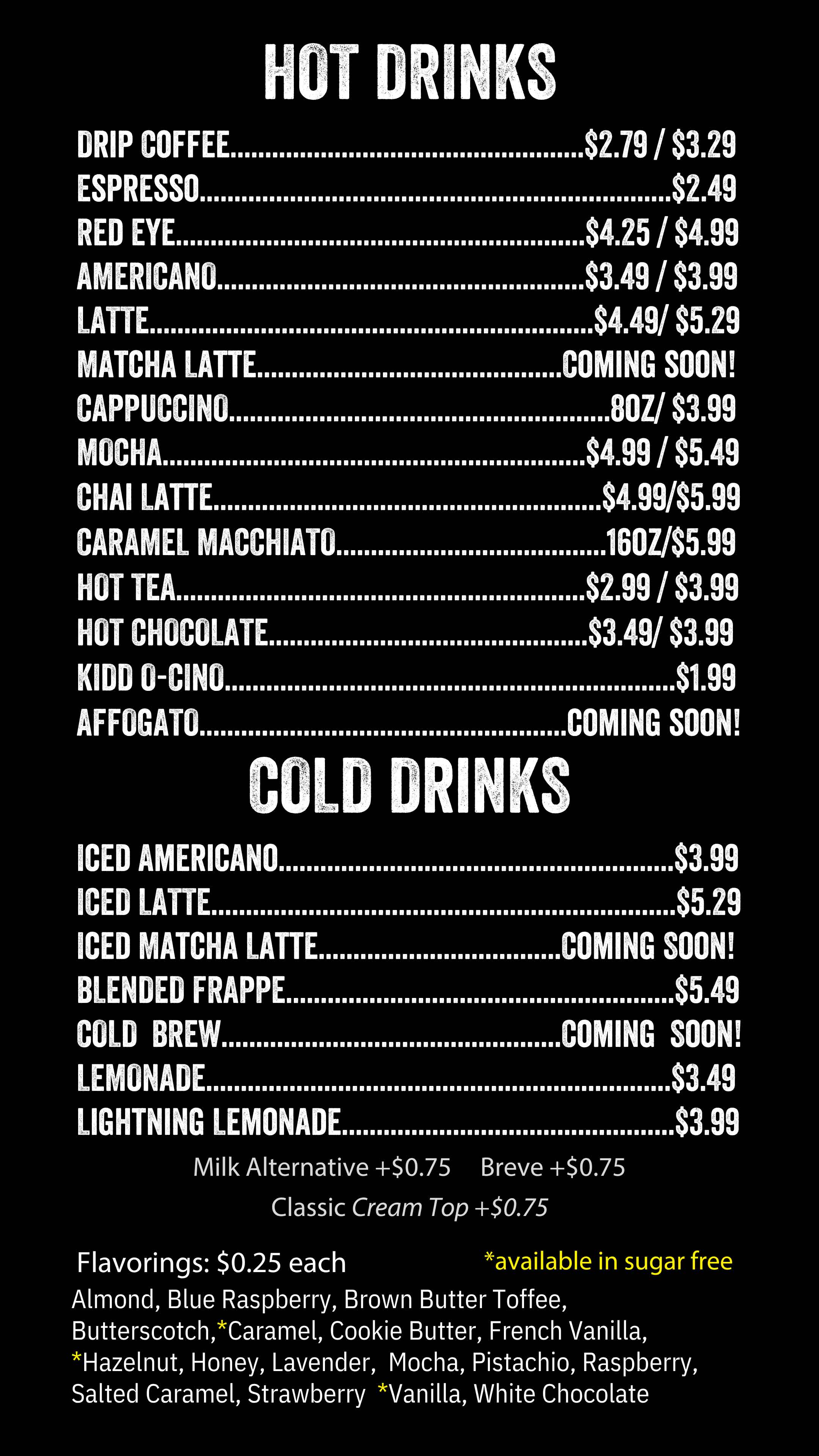 Drink Menu