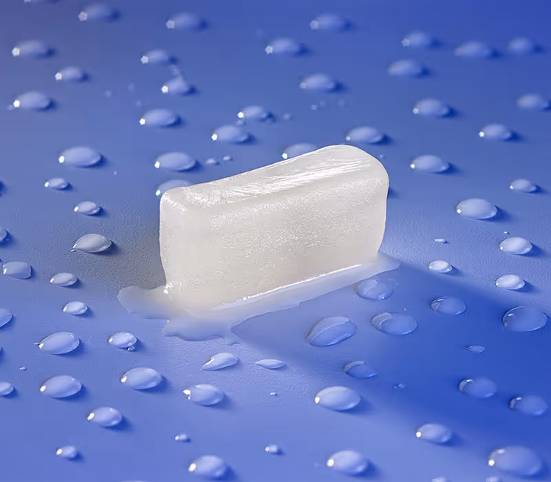 Representation of a fulling absorbed Hemostatic dressing