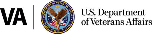 Logo of the U.S. Department of Veterans Affairs featuring the VA initials, an eagle emblem, and the department name.