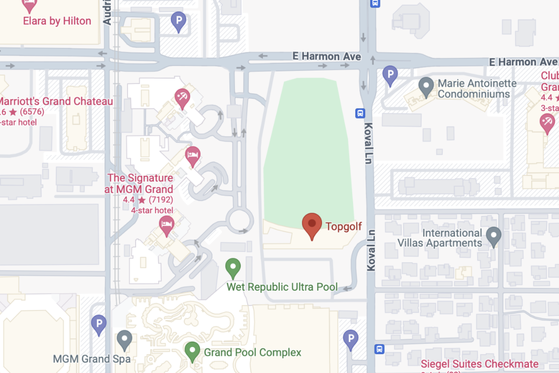 Google Maps - TopGolf location