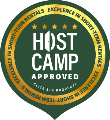 Host Camp Approved badge for elite short-term rental properties