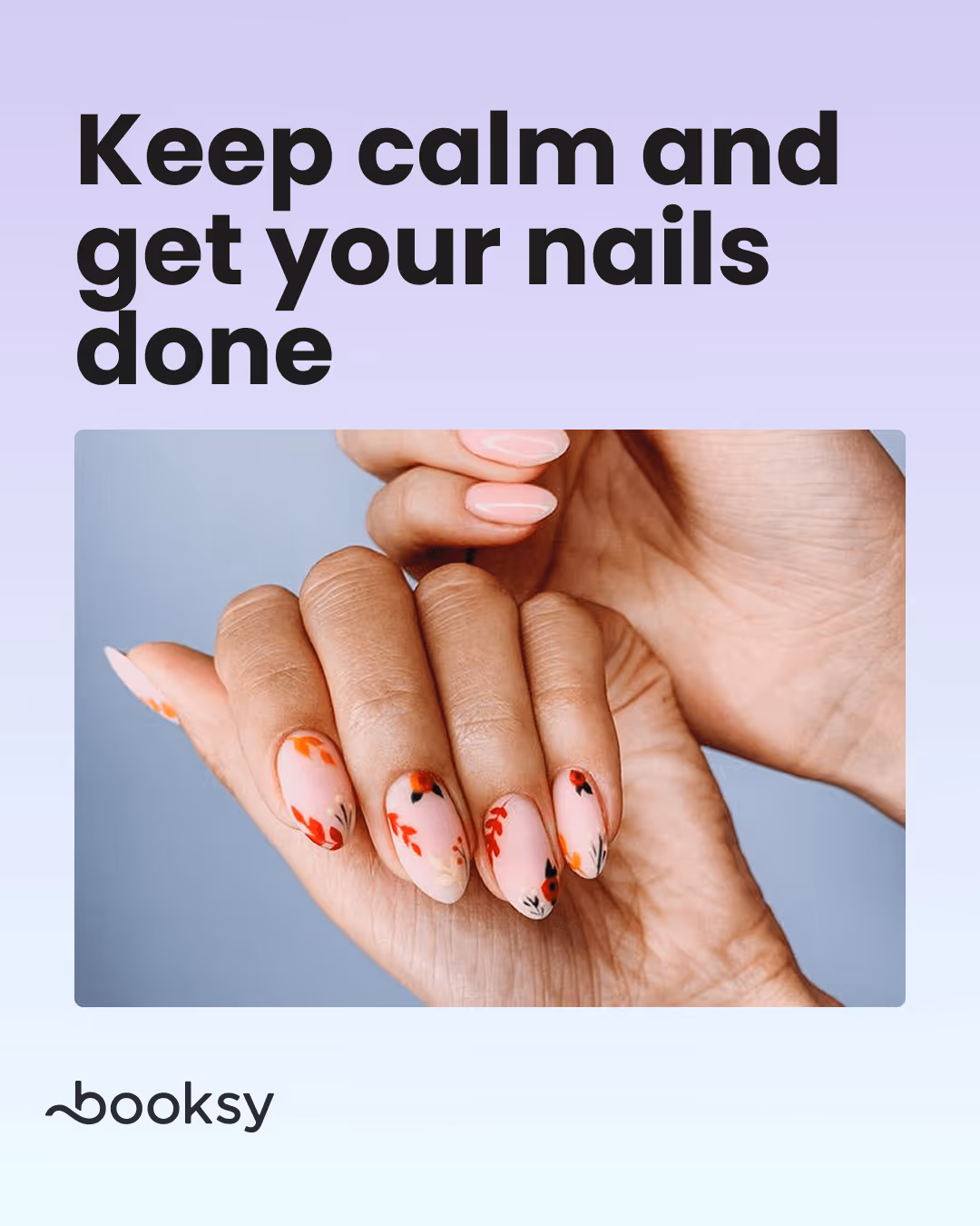 Keep calm and get your nails done - download cute nail quote for instagram