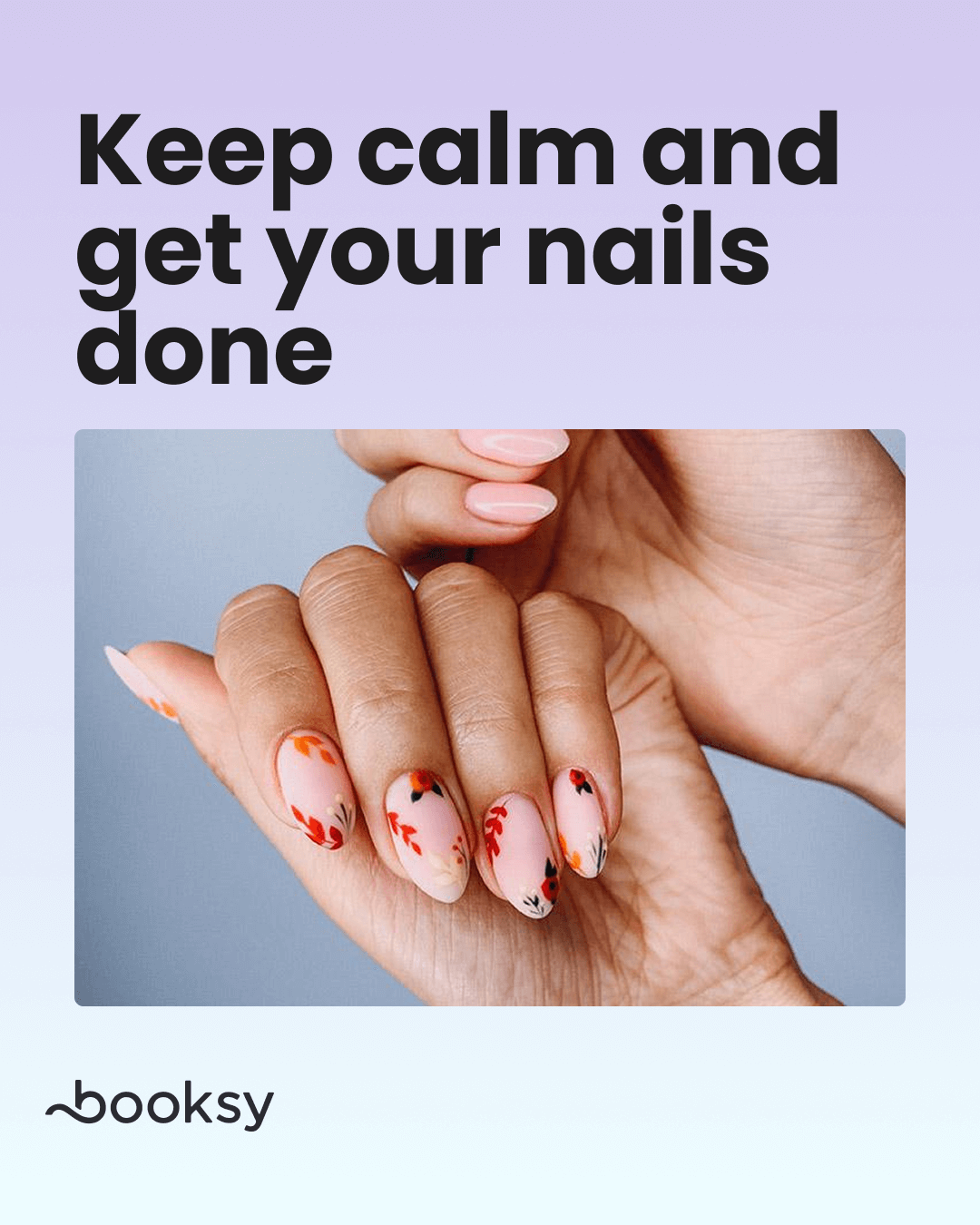 Keep calm and get your nails done - download cute nail quote for instagram