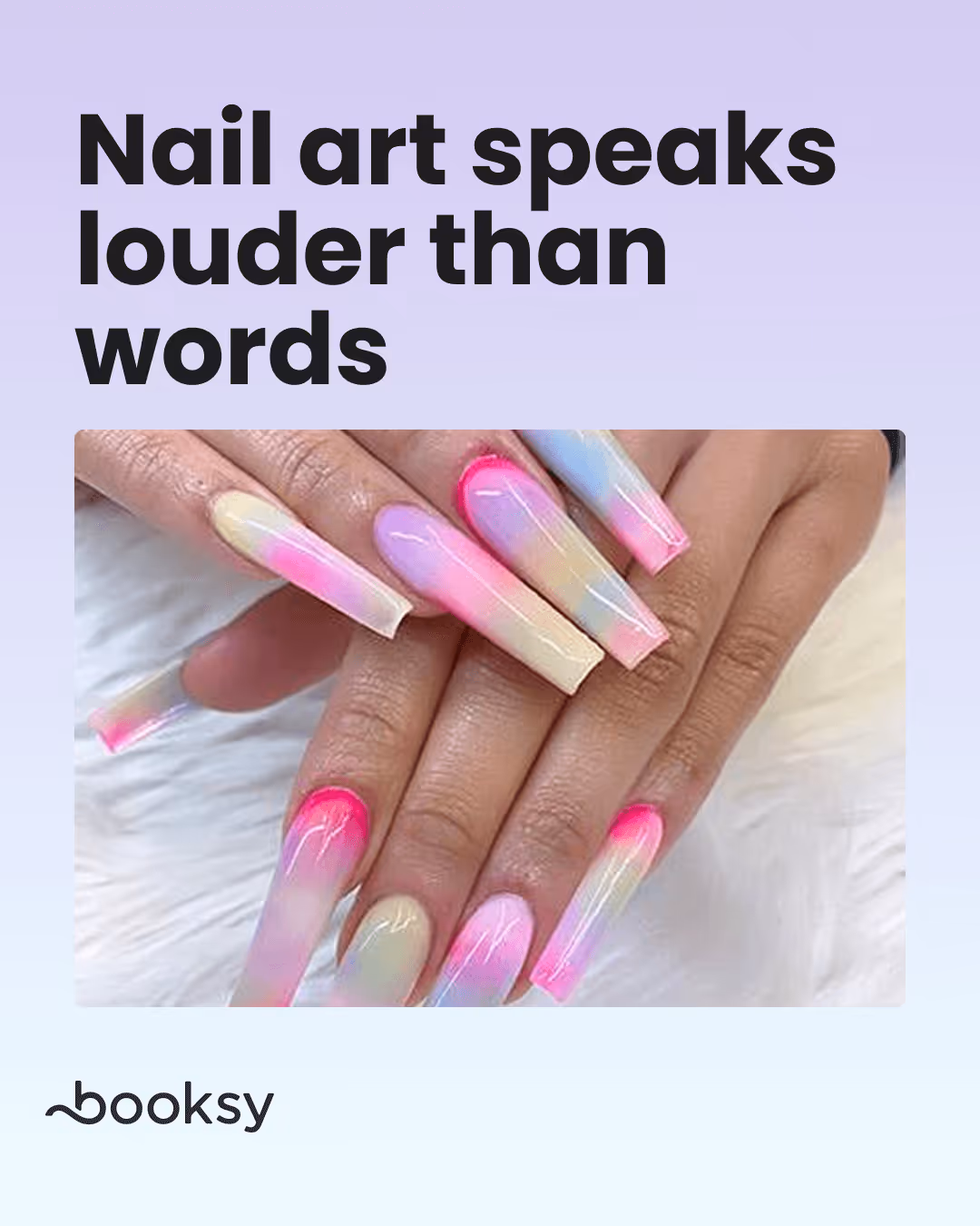 Nail art speaks louder than words - download cute nail quote for instagram