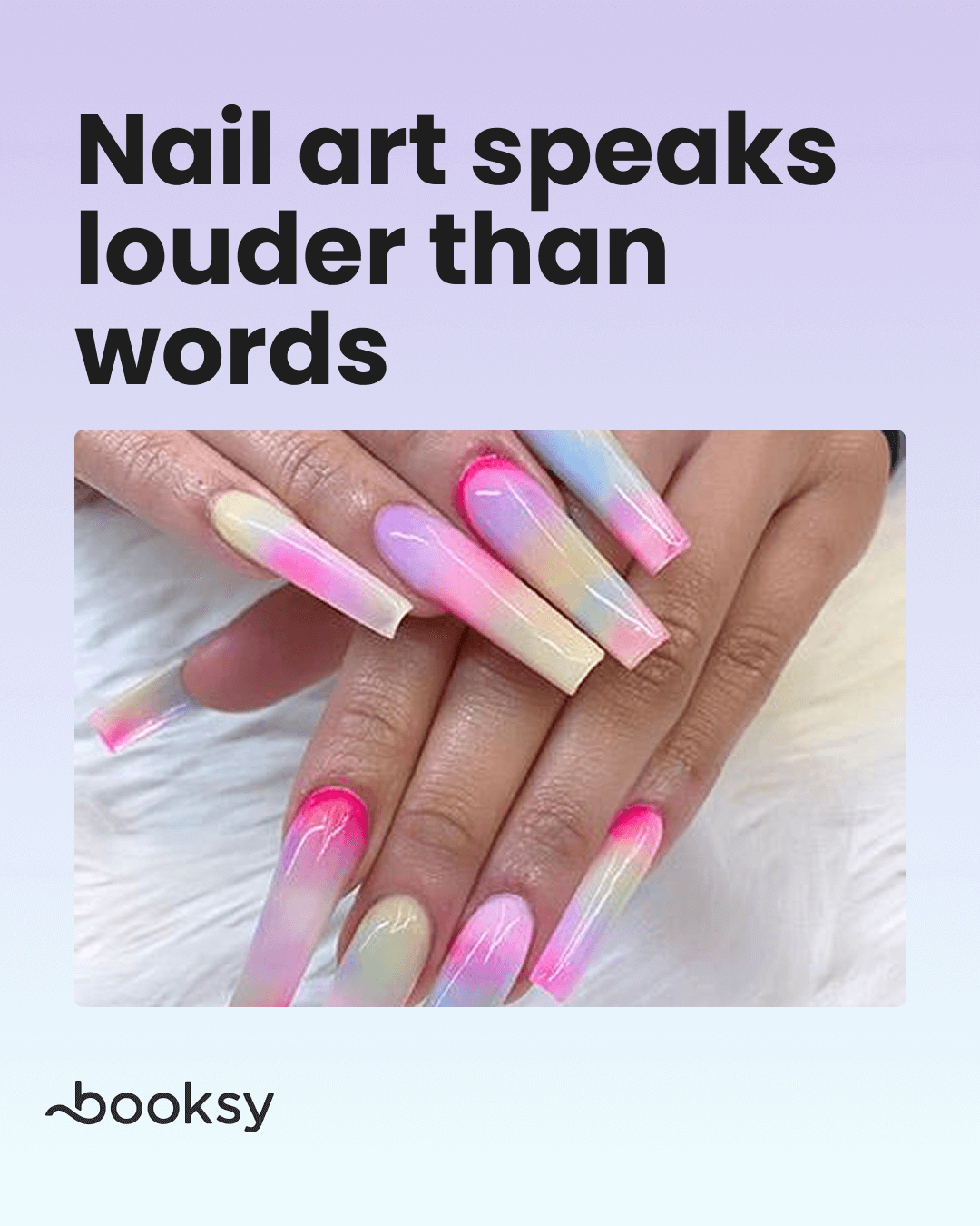 Nail art speaks louder than words - download cute nail quote for instagram