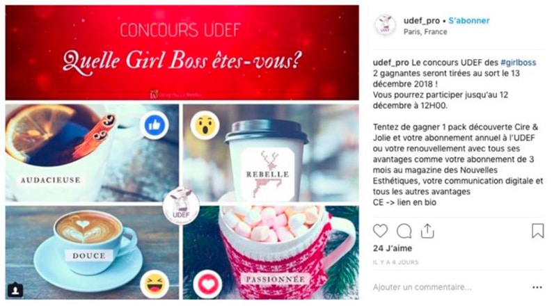 post instagram kiute reservation en ligne