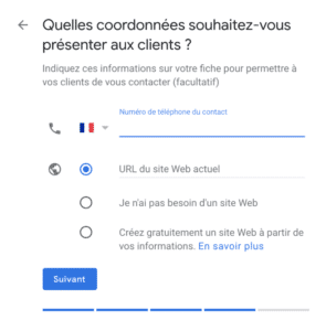 indiquer coordonnees google my business kiute reservation en ligne