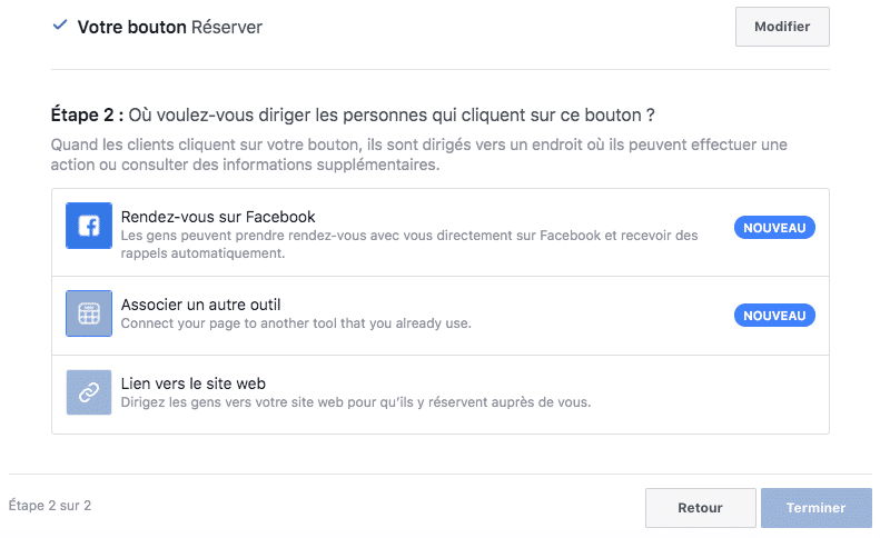 bouton reserver facebook kiute reservation en ligne