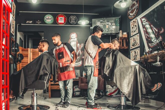barbershop design: color palette