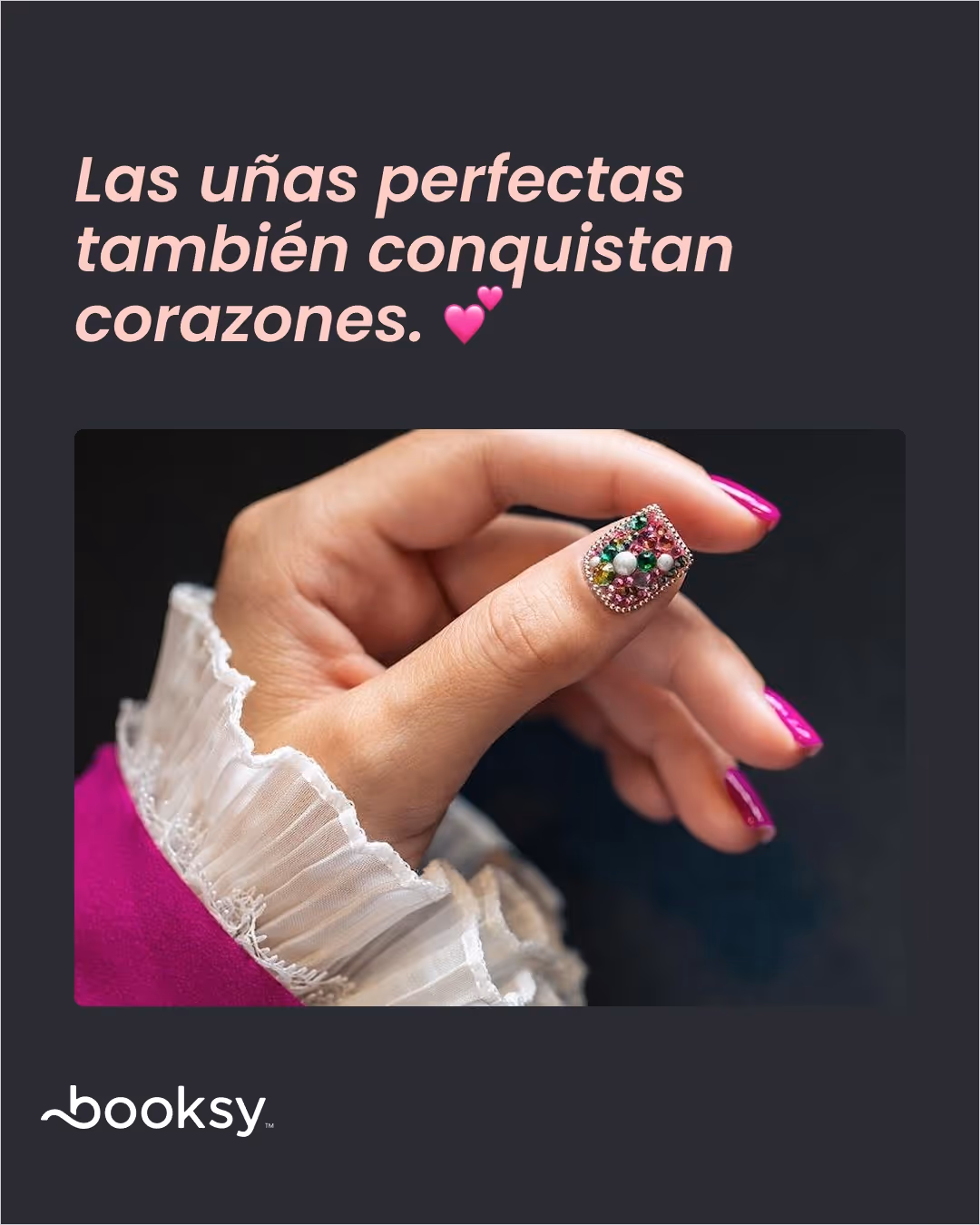 Frases de San Valentín para salones de manicura