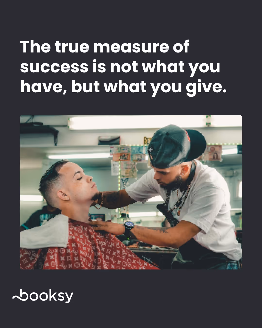 "The true measure of success is not what you have, but what you give."