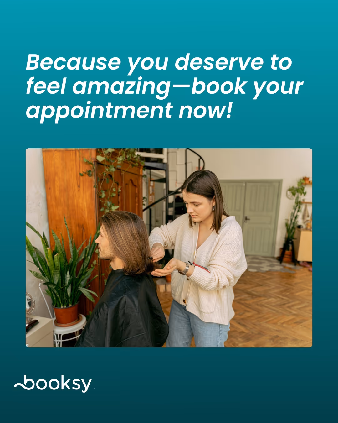 “Because you deserve to feel amazing—book your appointment now!”