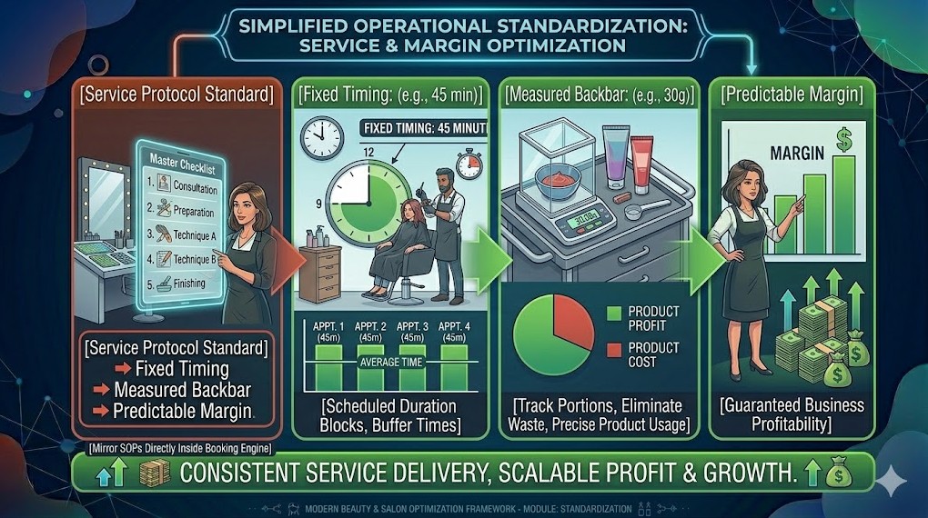 Modern salon optimization optimization framework