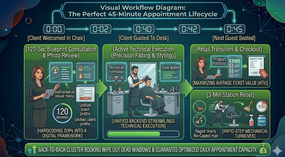 Visual Workflow Diagram: The Perfect 45-Minute Appointment Lifecycle