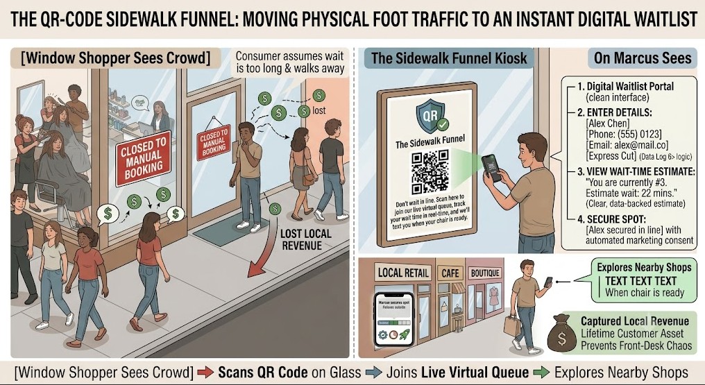 The QR-Code Sidewalk Funnel