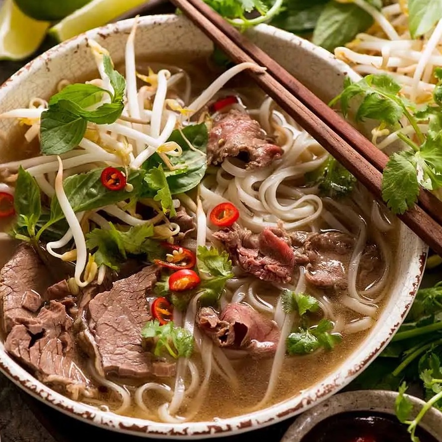 Stock photo of a bowl of pho