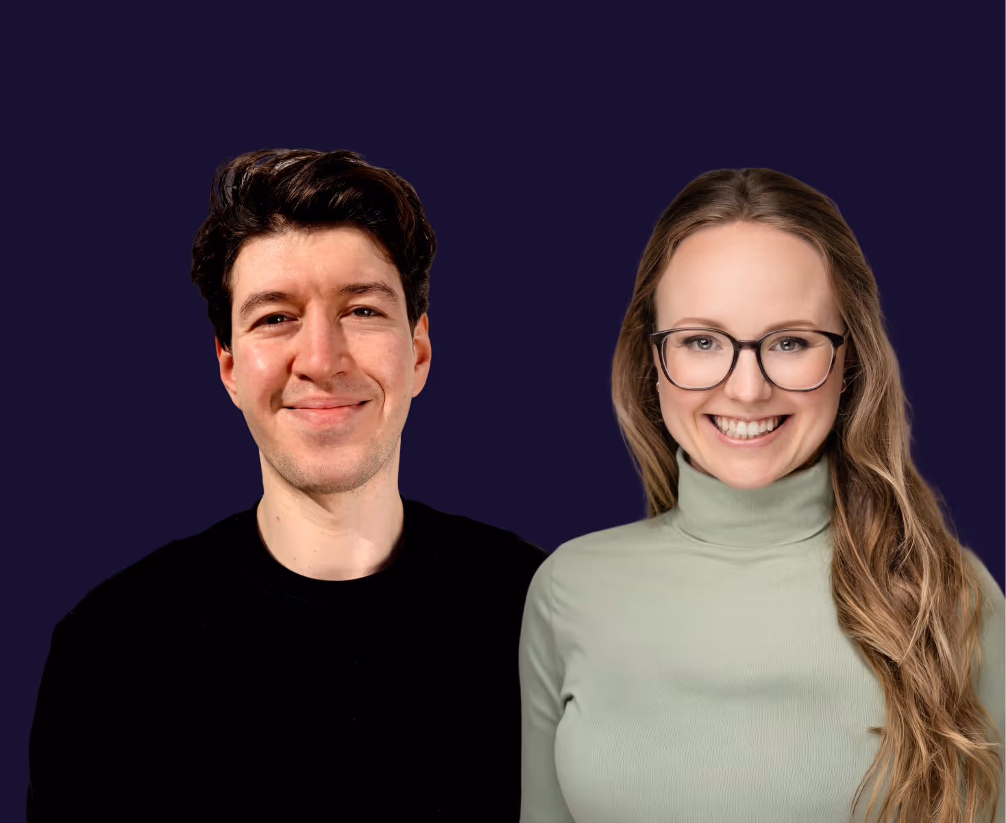 Auf dem Bild links Ben Pianezzola und rechts Sophie Just 