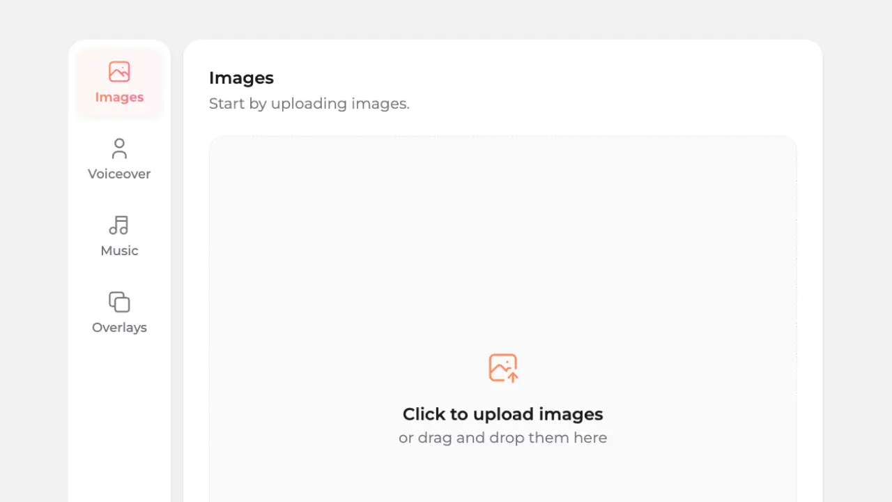 Upload listing photos to create a real estate video