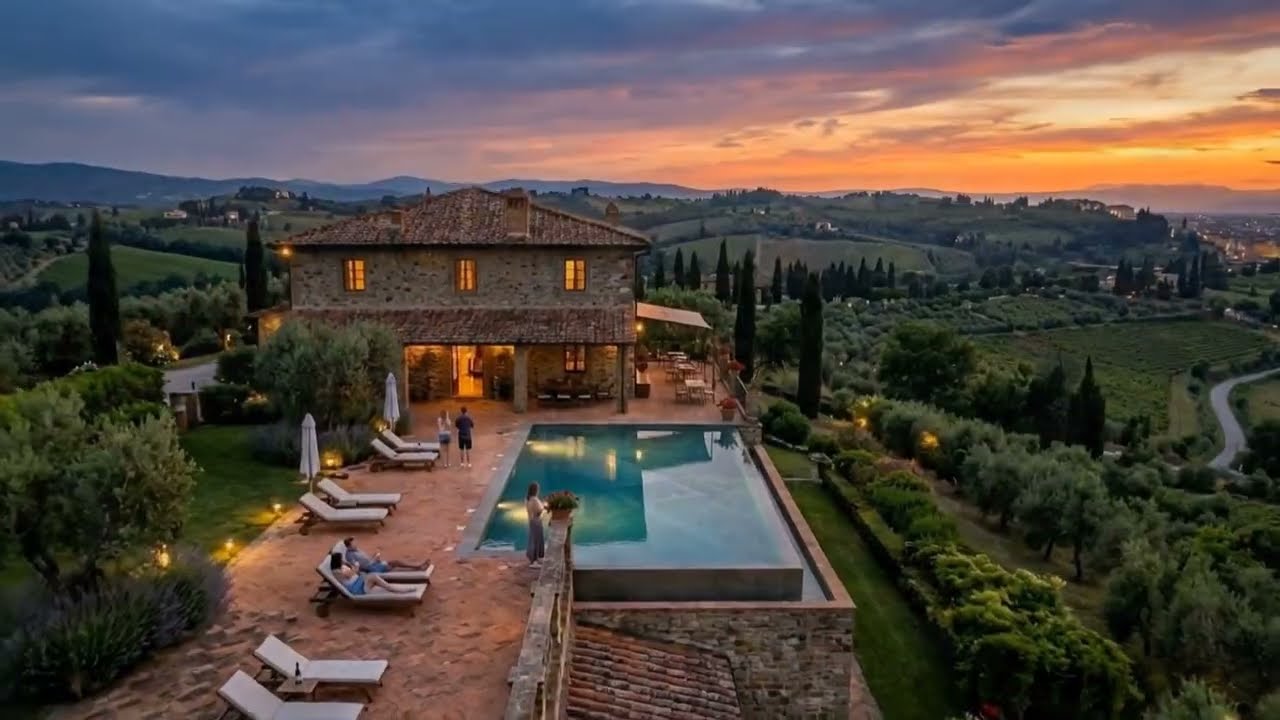 Luxury villa listing video with speed ramps and effects