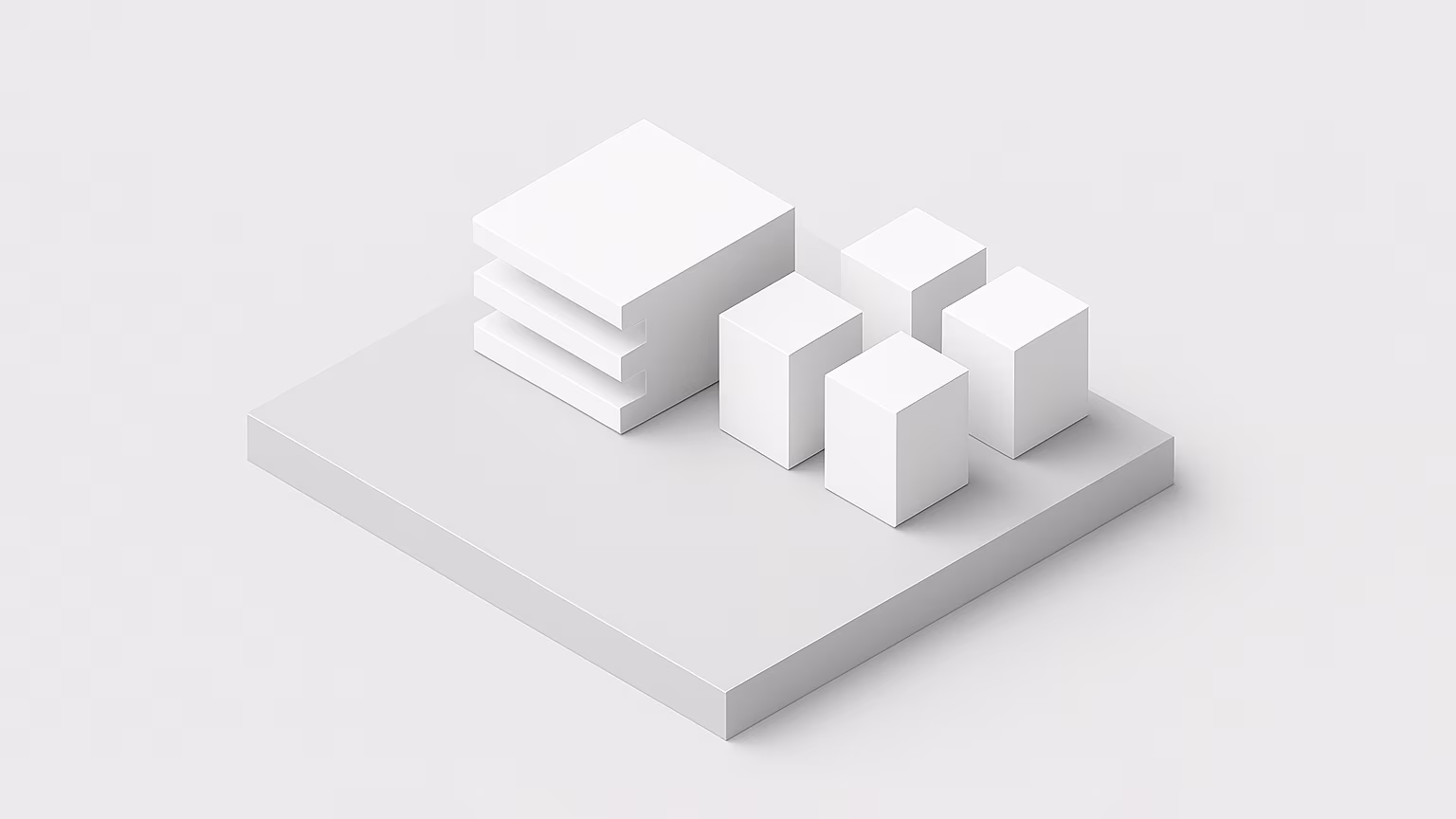 Permits stage icon in 3D, representing building approvals and documentation