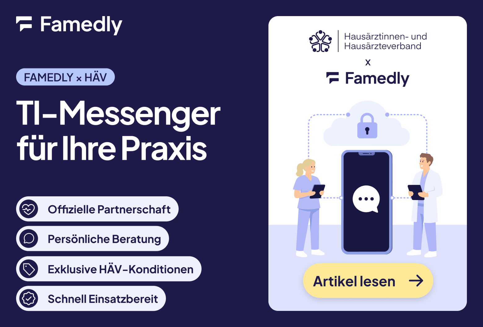 Sichere Kommunikation für Haus- und Landärzte (Famedly x HÄV)