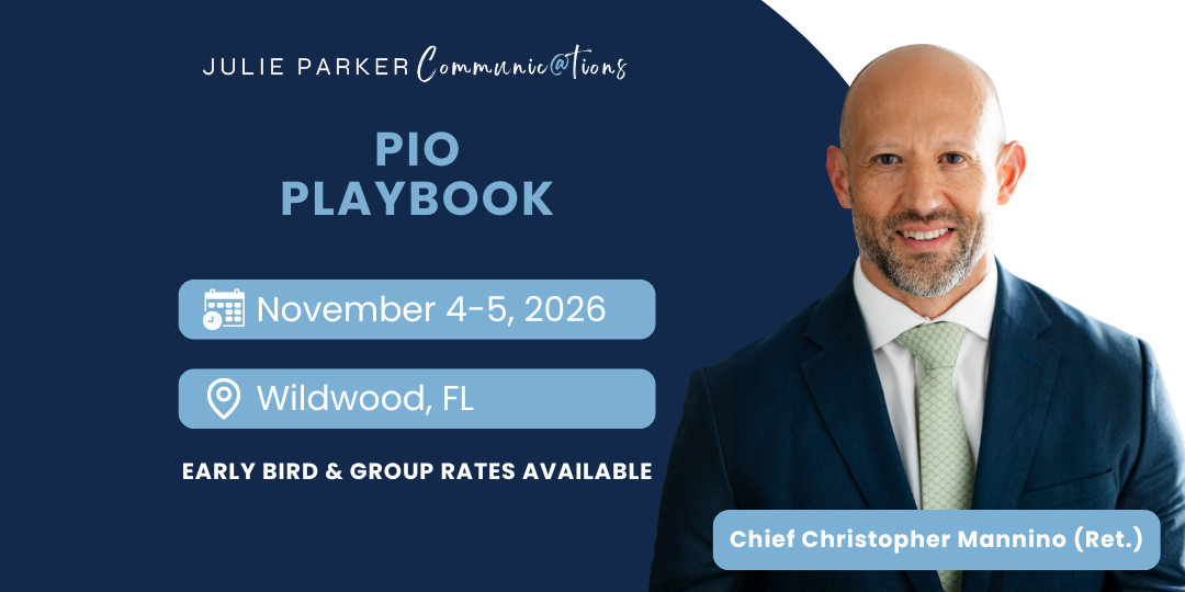 PIO Playbook seminar in Wildwood FL featuring Chief Christopher Mannino on November 4 to 5 2026.