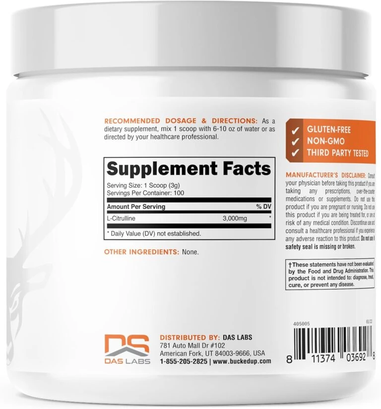 Supplement facts label