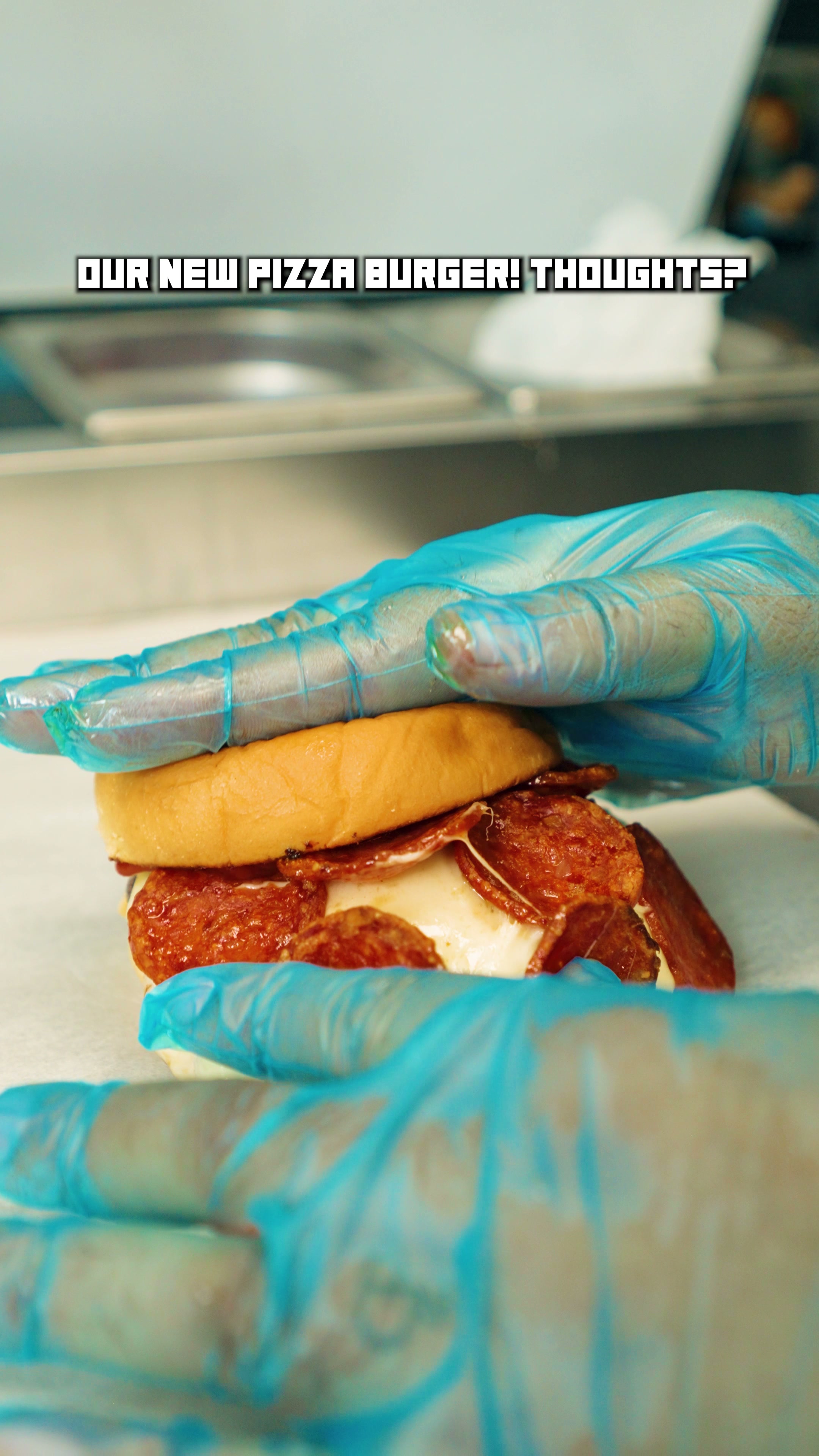 Cookin Lab pizza burger product content