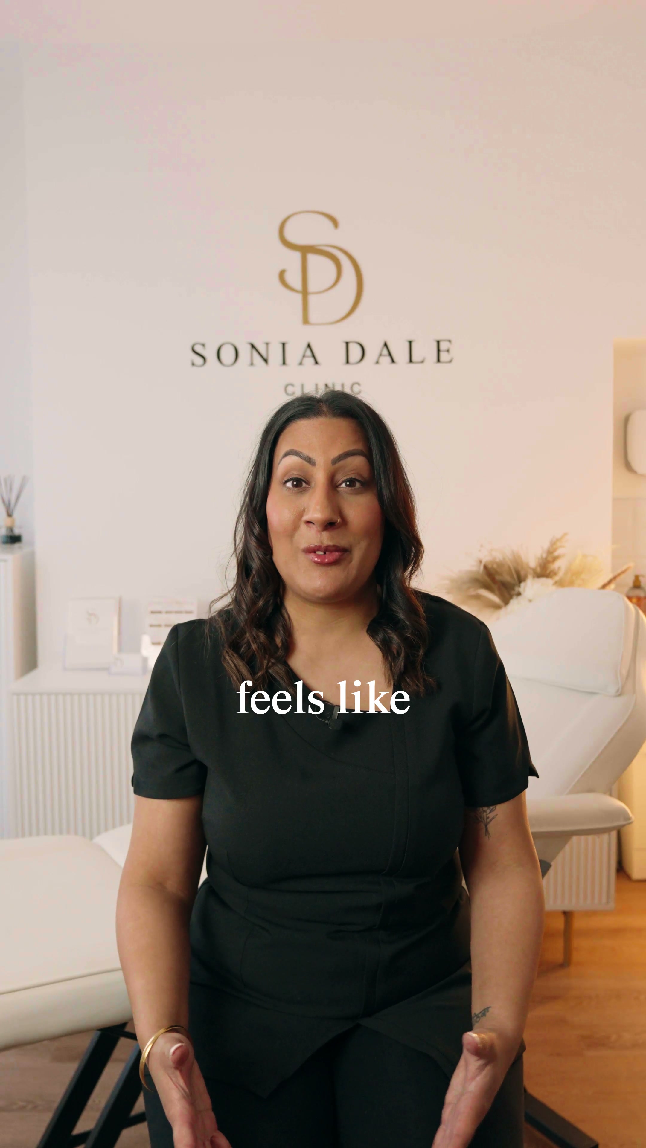 Sonia Dale Clinic advert showing a treatment in progress