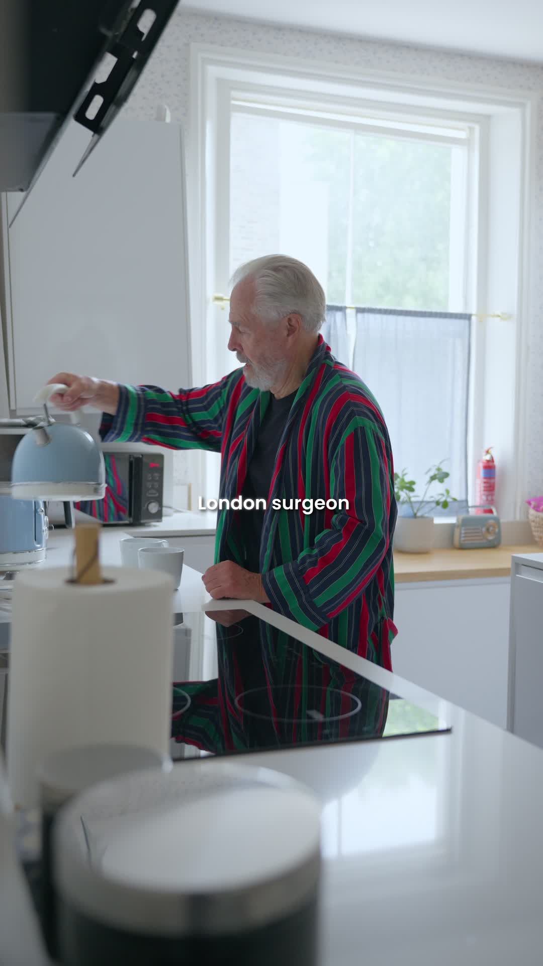 PhysioBrite ad showing a patient at home after surgery