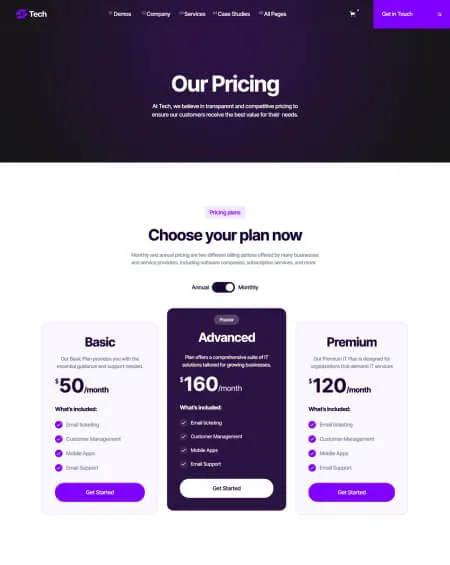 Pricing Page