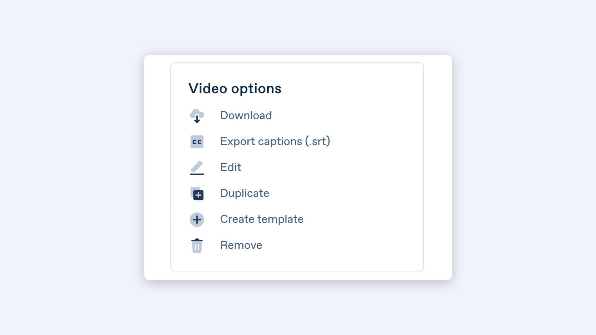 Optionen für Video-Downloads und Freigaben