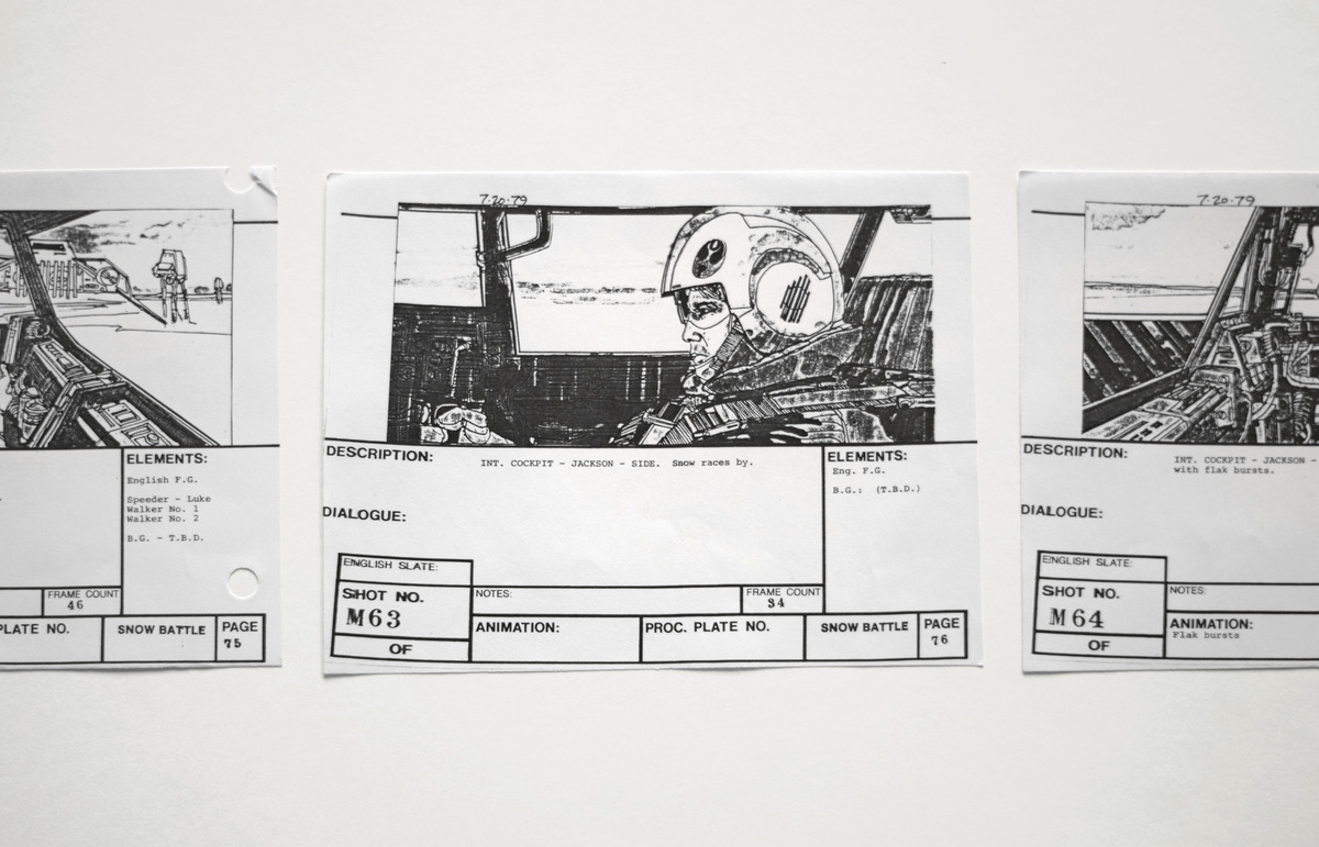 Example of a video storyboard layout