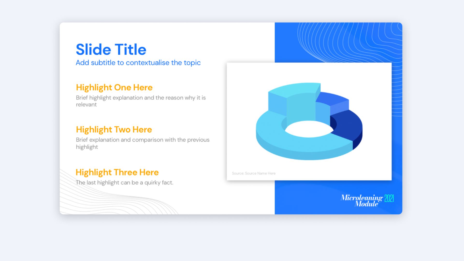 Key visuals slide layout example