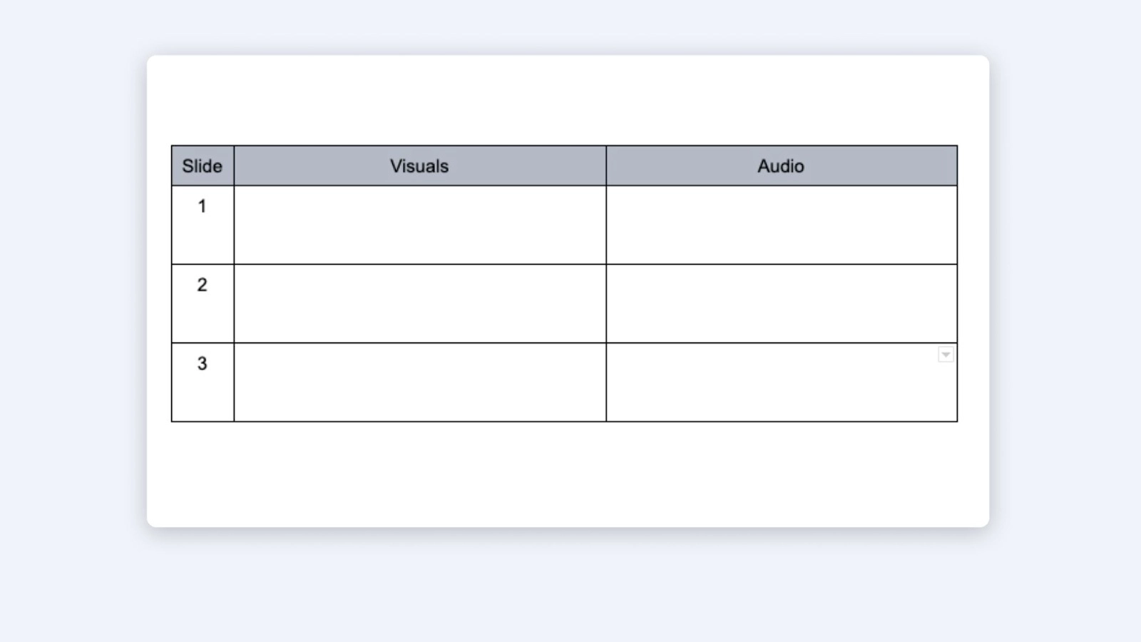 Instructional video script template
