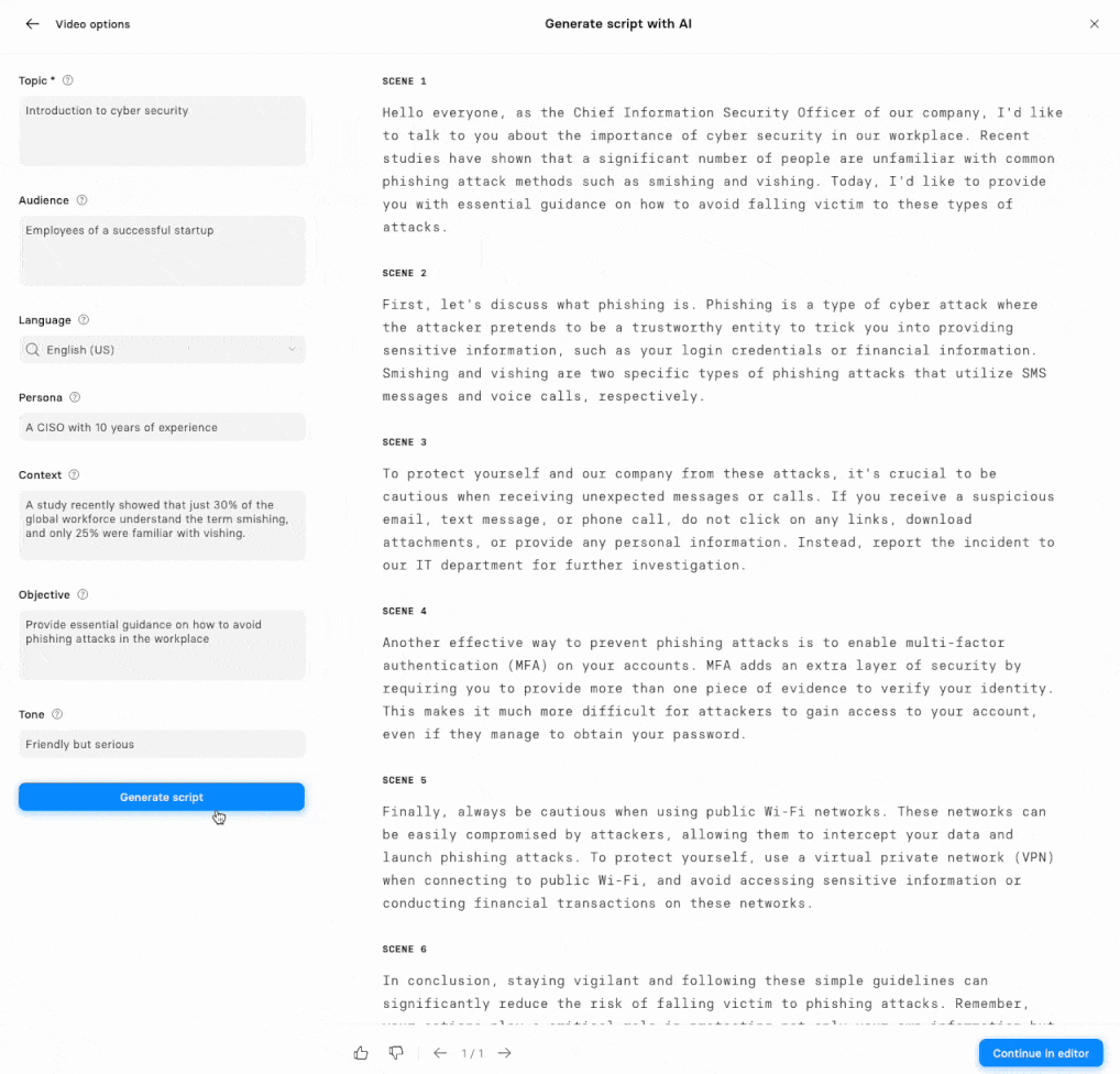 Generate with AI upgrade