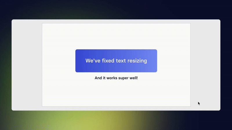 Fixed text Resizing