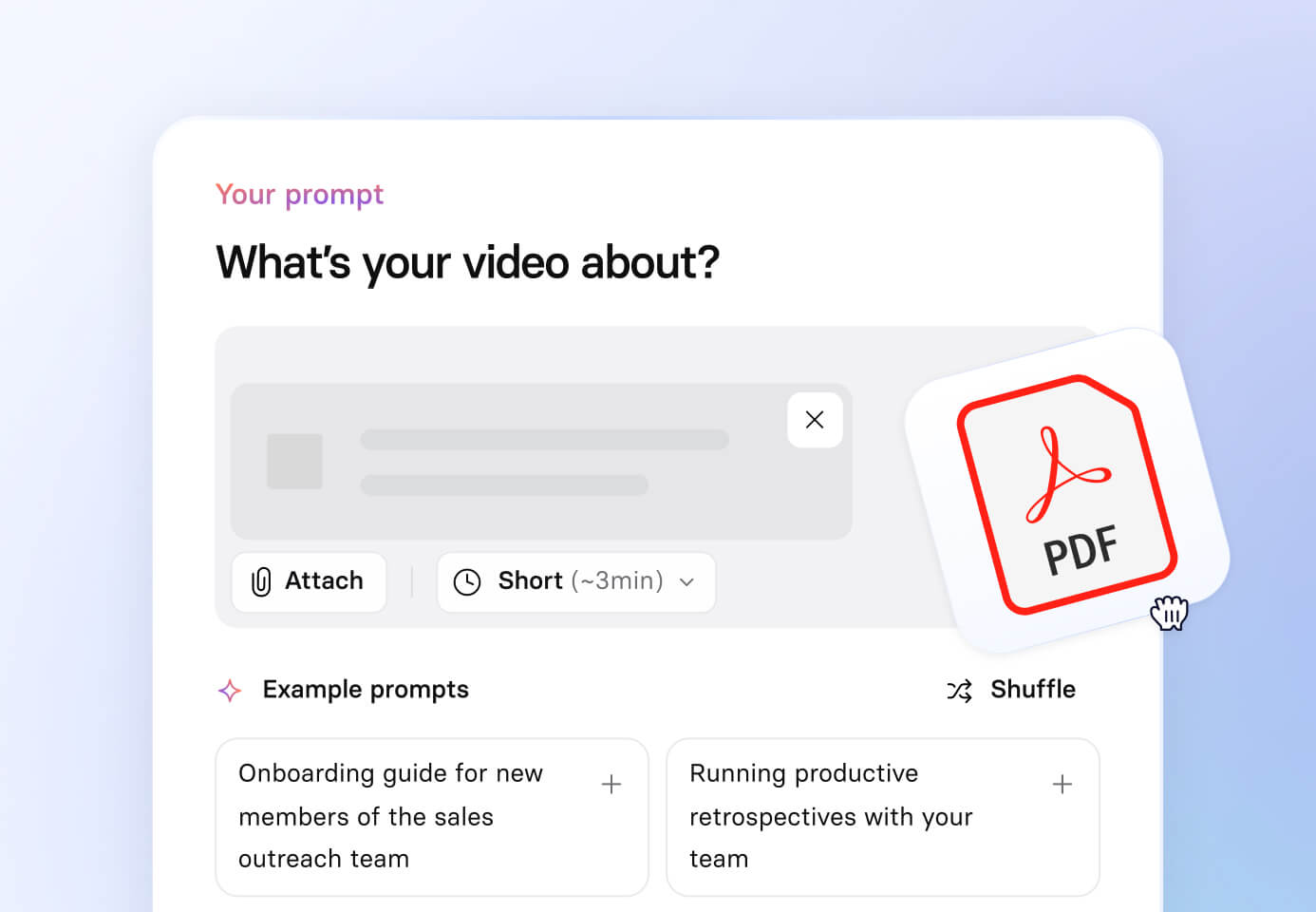 Synthesia Import PDF to video