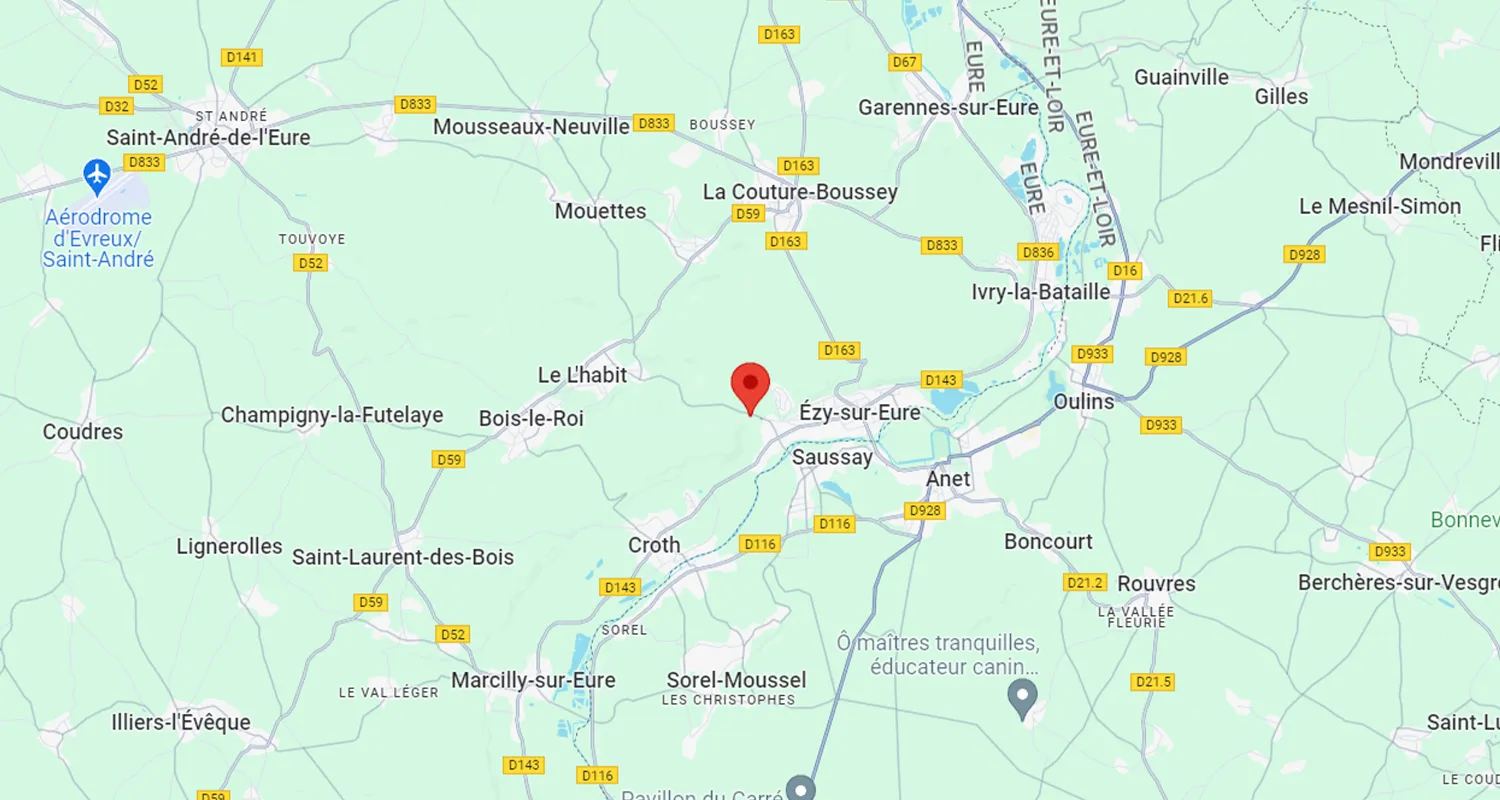 Carte de localisation d'ACB Construction à Ézy-sur-Eure (27530)