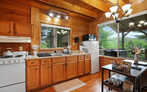 Cabin kitchen interior at Immersive Escapes