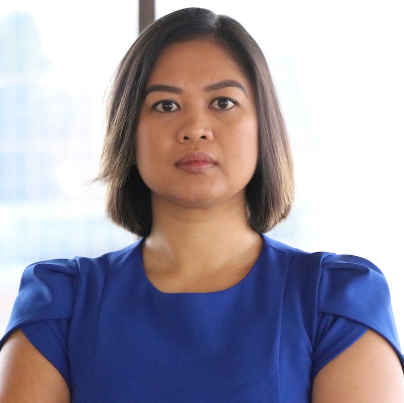 Public Servant Genesis Gavino wearing a blue dress