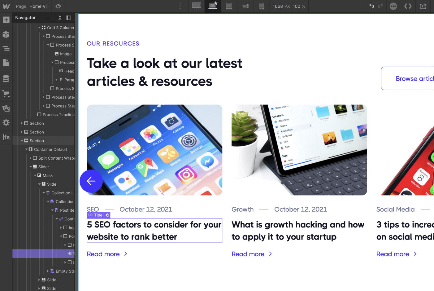 Dynamic Content CMS - Marketingly X Webflow Template