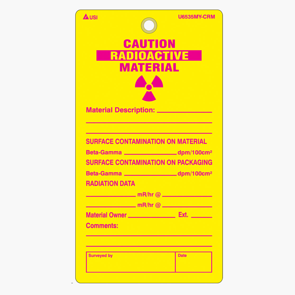 Surface Contamination Tag
