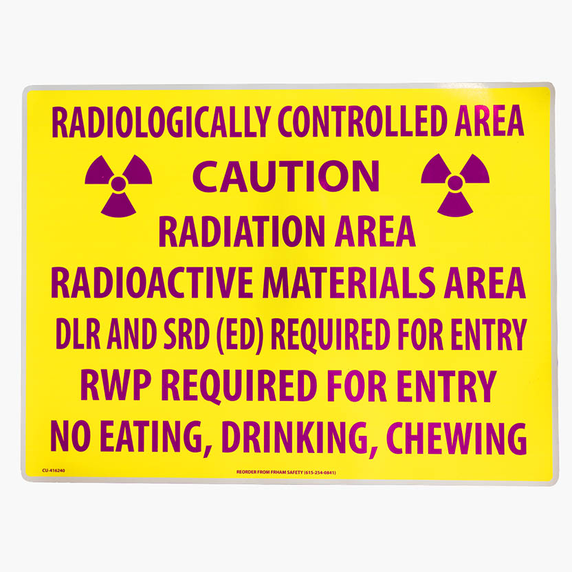 Radiologically Controlled Area Magnetic Sign