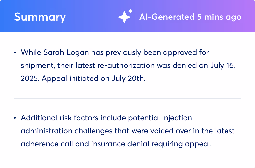Courier Health AI-Generated Patient Summary