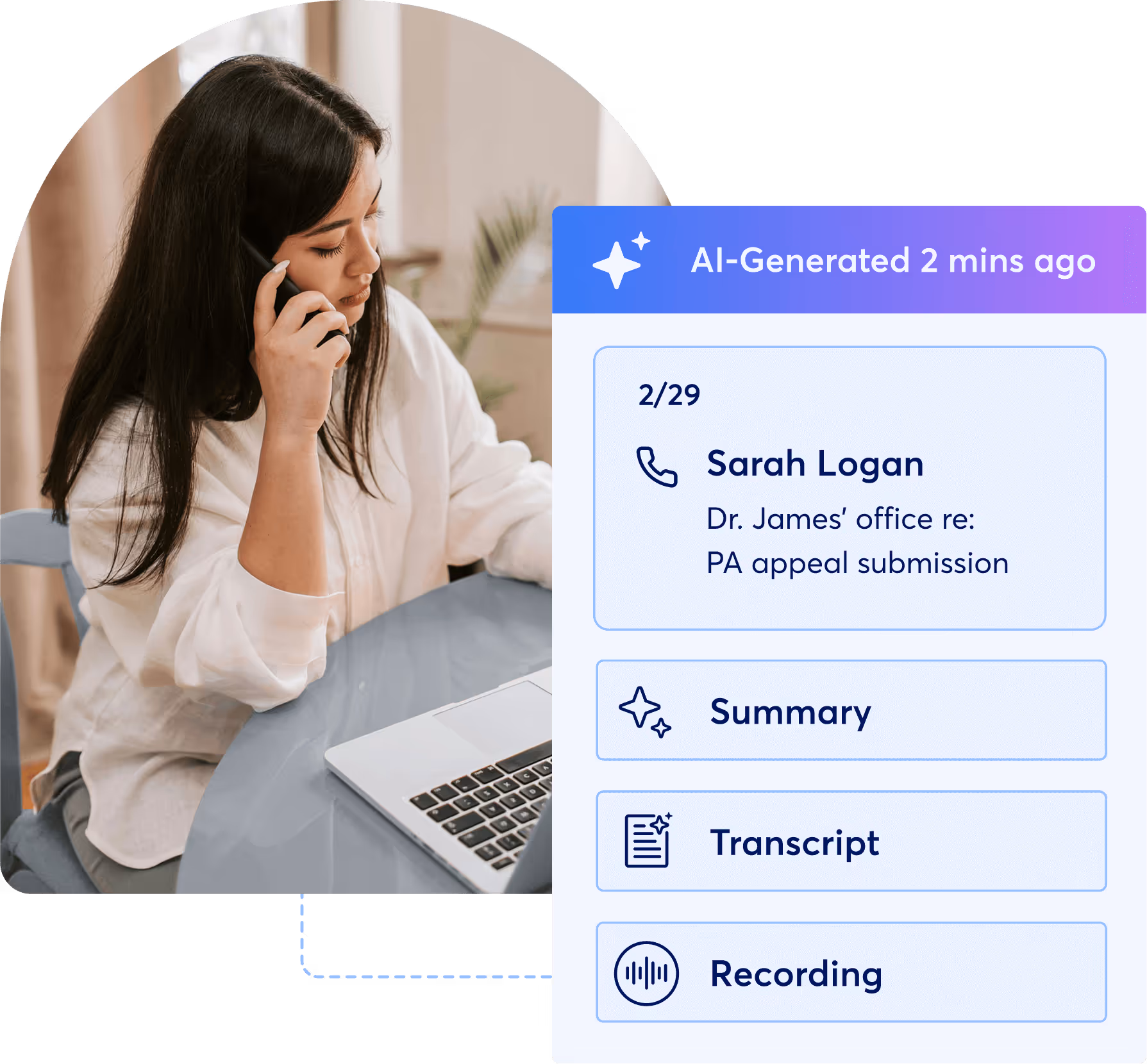 Courier Health's AI Automated Activity Session