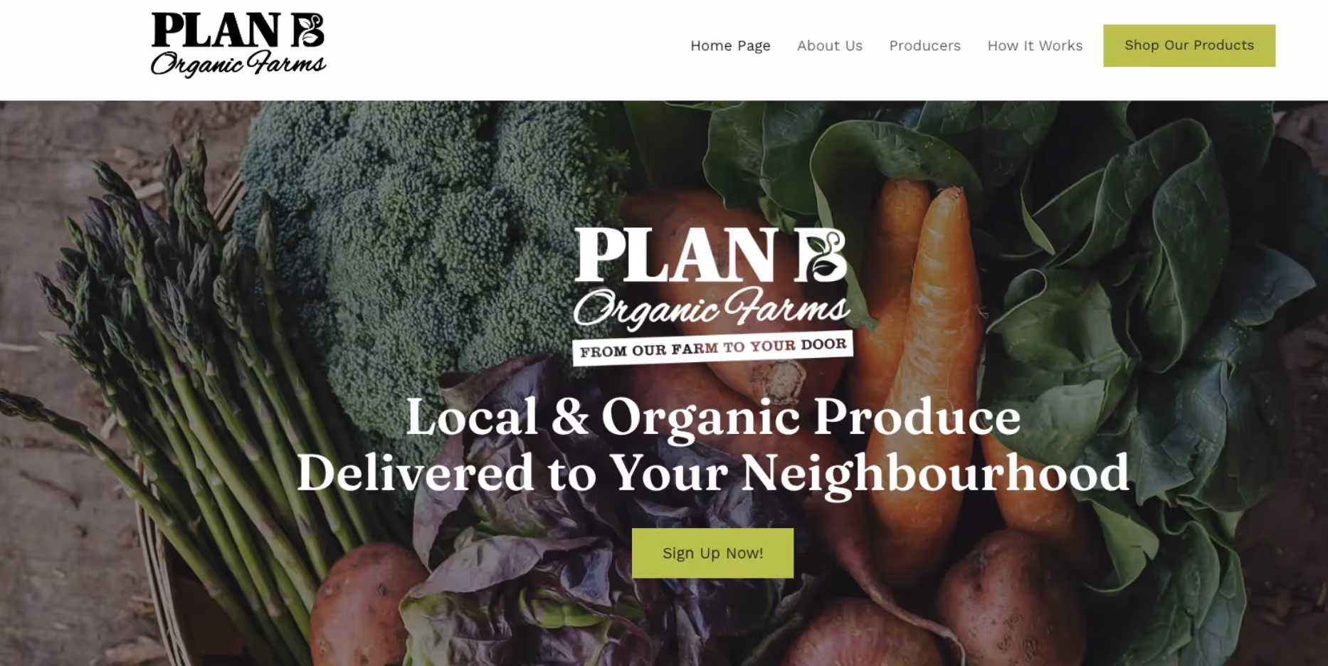 Plan B Organic Farms Website