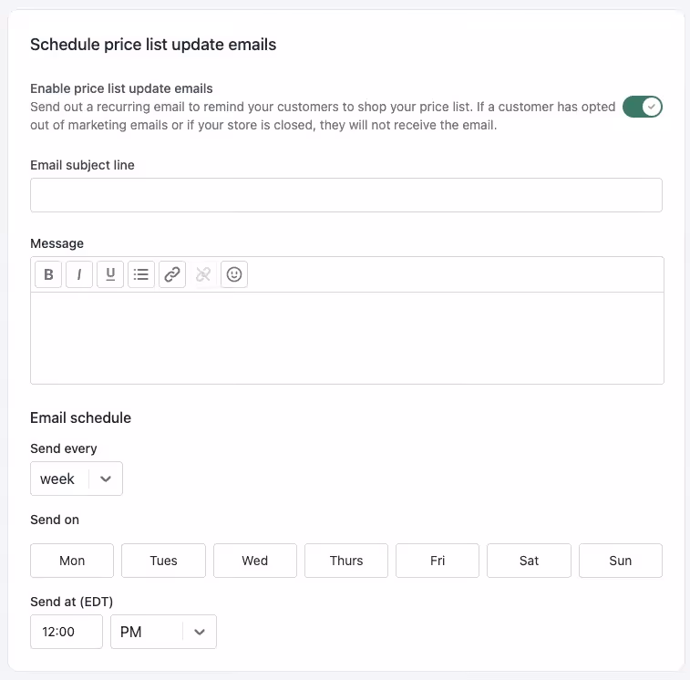 Local Line price list emails