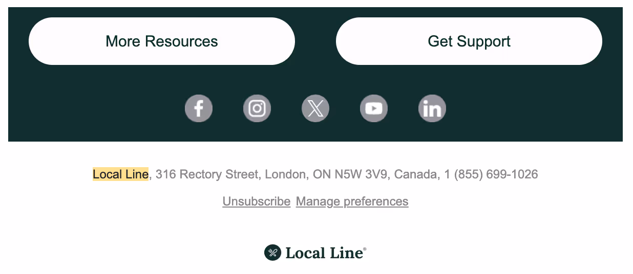 Farm email footer template