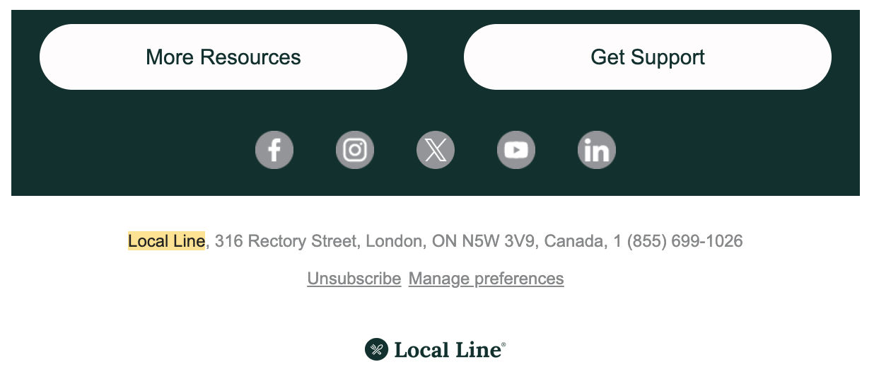 Farm email footer template